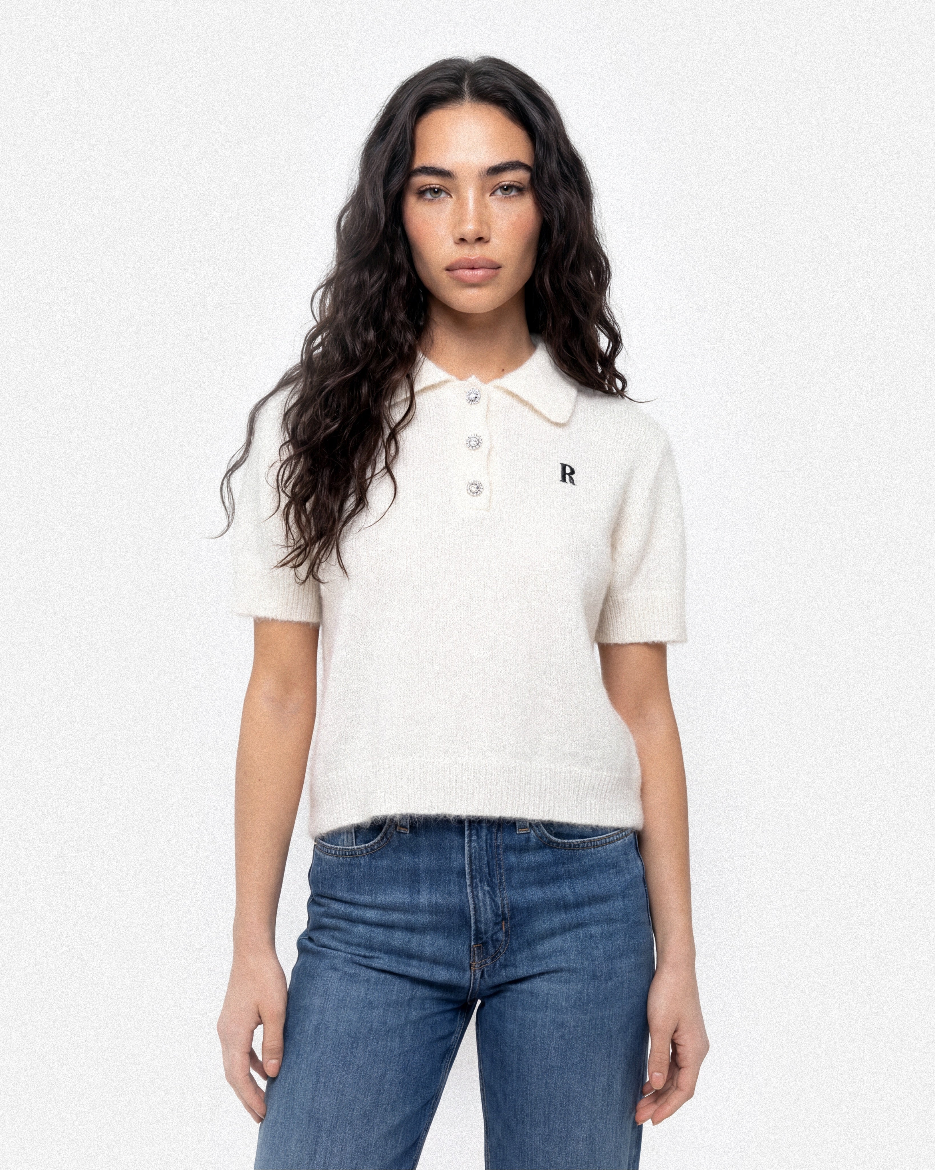 RHOUEN ALPACA/WOOL POLO